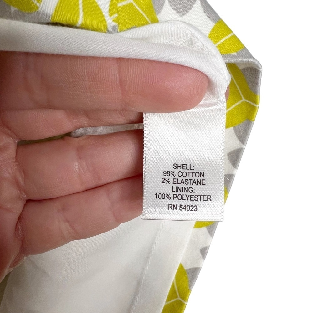 Banana Republic Milly Collection Chartreuse Geometric Print Mini Skirt - Picture 12 of 13